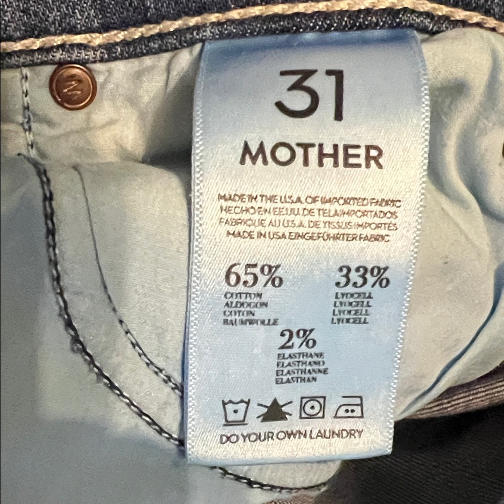 MOTHER Women's Blue Jeans - Picture 3 of 7